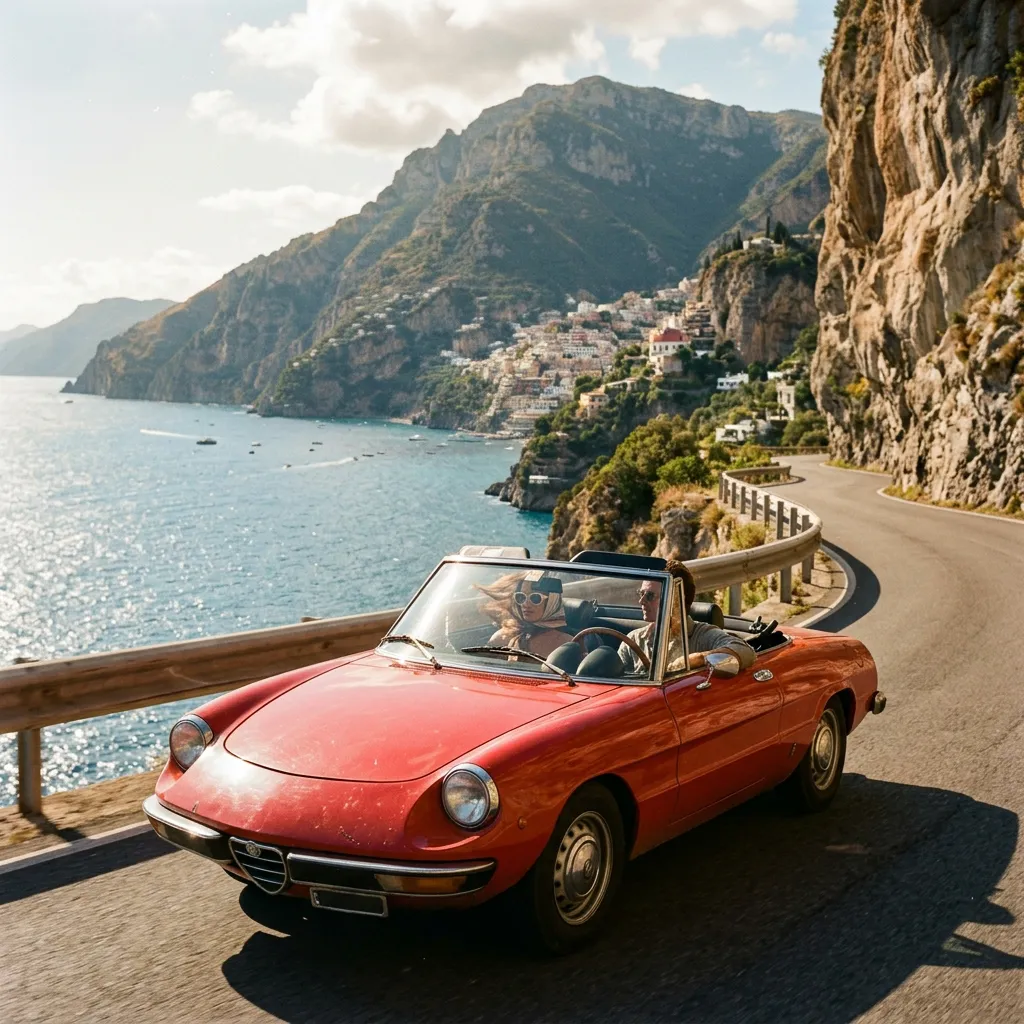 Vintage Red Car Render visual output example