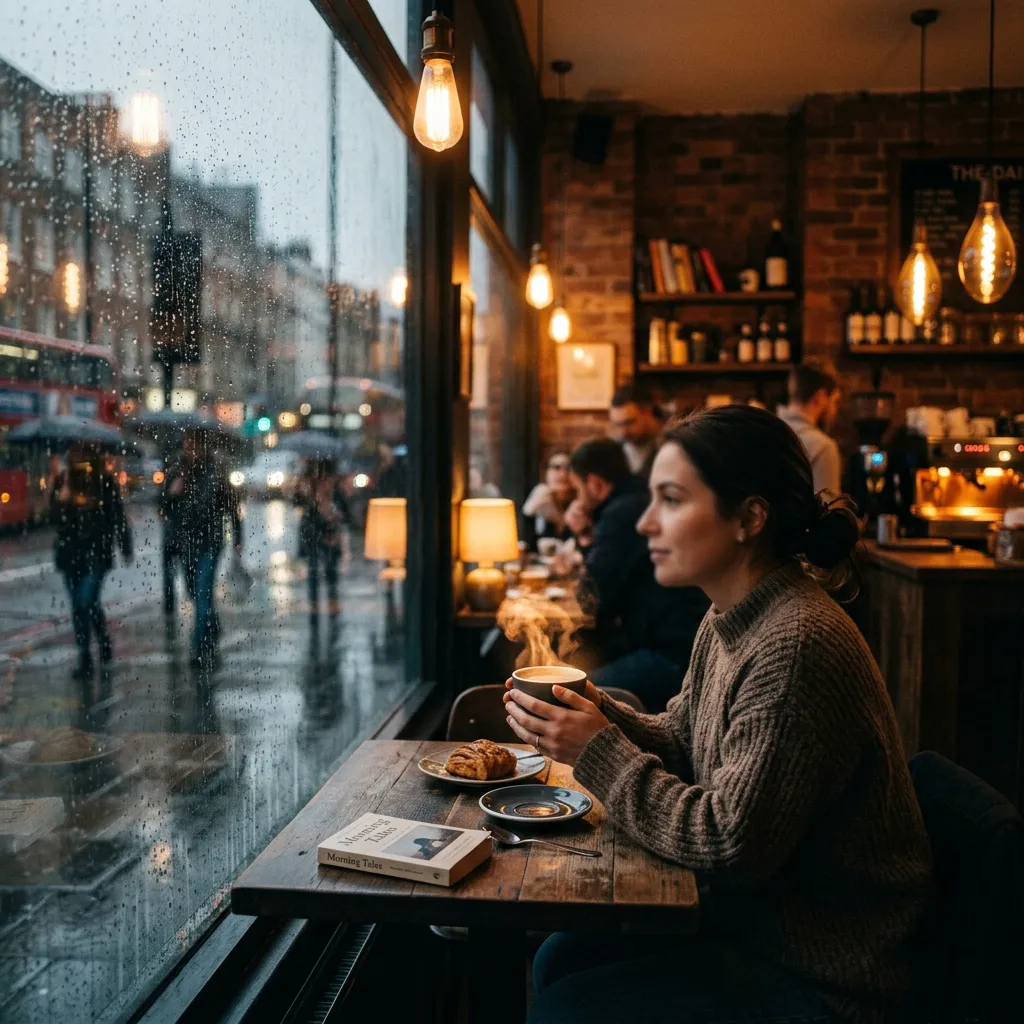 Moody Coffee Shop visual output example