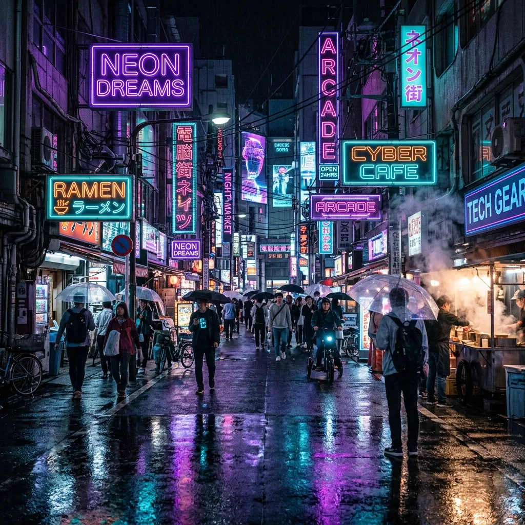 Neon Alley Arcade visual output example