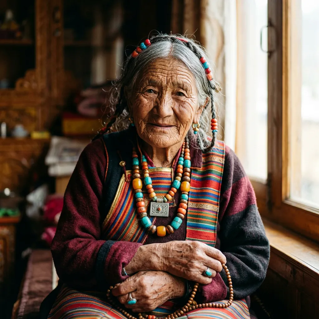 Tibetan Elder Portrait visual output example