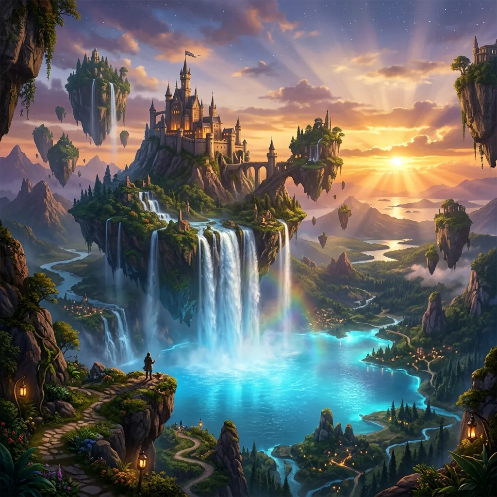 Celestial Floating Temple visual output example