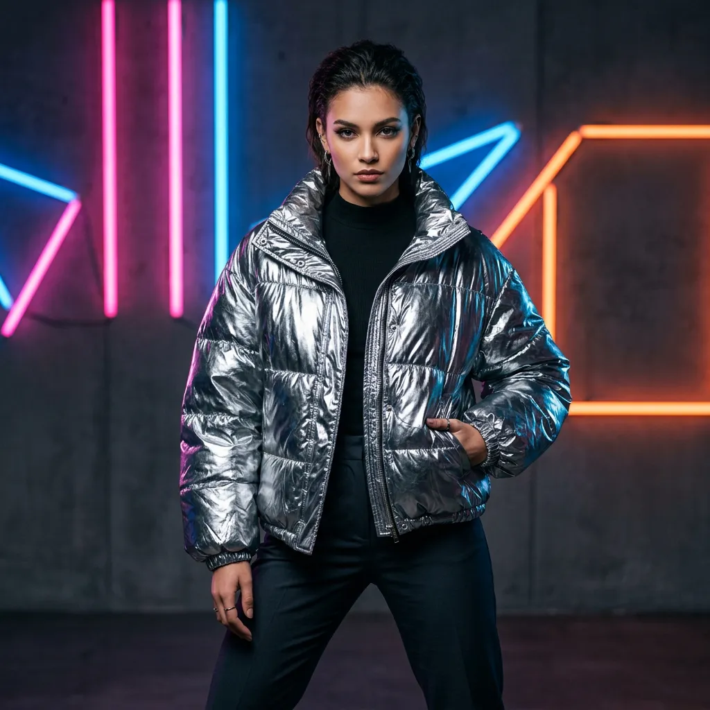 Metallic Fashion Shot visual output example