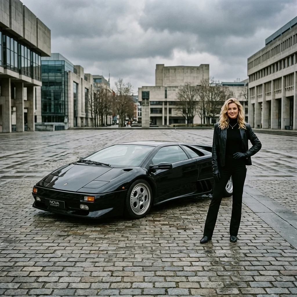 Vintage Concept Car with Model visual output example